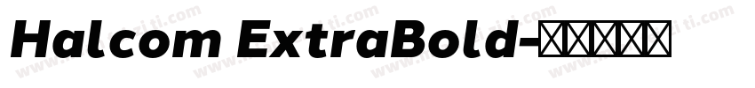 Halcom ExtraBold字体转换